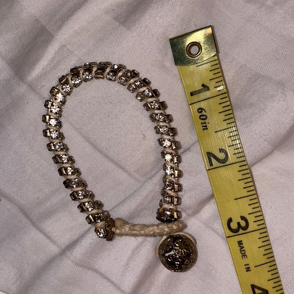 Gold rhinestone twist bracelet pretty preppy chic bracelet stack layer